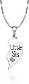 img 2 attached to Sister Necklace for 2/3 Big Sister Little Sister Bestie BFF - KINGSIN Sister Gifts: A Perfect Birthday Jewelry for Girls and Women Embracing Your Matching Relationship