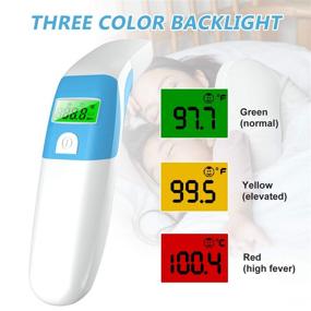 img 1 attached to 🌡️ Infrared Non-Contact Thermometer for Forehead and Ears, FDA Cleared Medical Device, 510K Certified, Three Color LCD Screen, Digital Thermometer with Fever Alarm and Memory Function