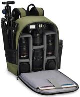 🎒 waterproof caden camera backpack bag - professional dslr/slr mirrorless camera case for sony canon nikon, with tripod accessories, green logo