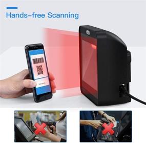 img 3 attached to 🔍 Eyoyo Hands-Free 2D QR Barcode Scanner: Efficient Desktop 1D Barcode Reader with Omnidirectional Scanning Capability for Supermarket Library Retail Store