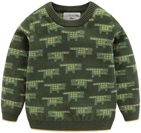 img 4 attached to 👕 Mud Kingdom Toddler Crewneck Sweater - Premium Boys' Clothing for Cozy and Stylish Sweaters