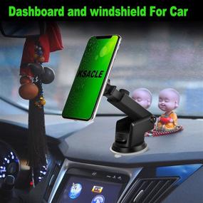 img 3 attached to KSACLE Car Phone Mount: Universal 360° Holder for GPS Navigation & Smartphones
