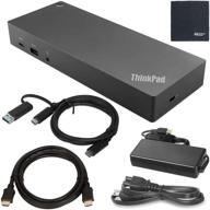 🖥️ enhanced lenovo thinkpad hybrid usb-c with usb-a dock us (40af0135us), inclusive of usb type-a adapter, zoomspeed hdmi cable (with ethernet), and aom starter bundle logo