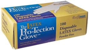 img 1 attached to 🧤 Powder-Free Medium-Sized Disposable Latex Gloves - 100 Gloves per Box