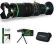 🔭 ampufi - high power monocular telescope - 22x telephoto lens with smartphone holder for bird watching, hunting, camping, sporting events, and travel - durable aluminum metal body - gift set logo