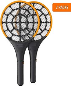img 3 attached to 🪰 Black + Decker 2 Pack Electric Fly Swatter for Indoor & Outdoor Mosquito & Bug Zapping - Battery-Powered Handheld with Mesh Grid & Heavy-Duty Design