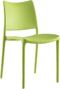 img 2 attached to 🍽️ Green Modway Hipster Stacking Four Dining Chairs - Contemporary Modern Molded Plastic