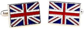 img 2 attached to MRCUFF United Kingdom Flag Great Britain British Union Jack Cufflinks Pair in Presentation Gift Box, including Polishing Cloth