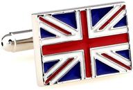 mrcuff united kingdom flag great britain british union jack cufflinks pair in presentation gift box, including polishing cloth logo