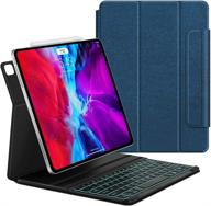 full magnetic ultra slim bluetooth keyboard case for ipad pro 12.9 5th gen 2021/4th gen 2020/3rd gen 2018 - 7 backlit keys, auto sleep/wake, apple pencil charging - fast, efficient typing experience логотип