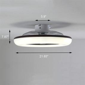 img 3 attached to 🌀 Enhanced Modern Ceiling Fan with Adjustable Speed & Remote Control, Invisible Fan Blade and LED Light - Perfect for Bedrooms & Workout Rooms