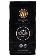 ☕ kicking horse coffee, whole bean, grizzly claw dark roast, 10 oz - certified organic, fairtrade, kosher coffee logo