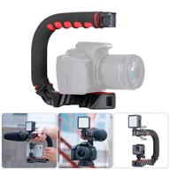 📷 u grip pro camera stabilizer handle grip with 3 shoe mounts, universal video action stabilizing handle grip compatible with canon nikon sony dslr camera gopro 8 7 6 5 iphone 11 pro max samsung oneplus 7 logo