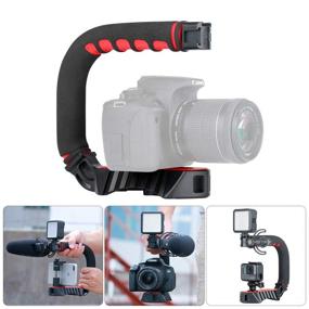 img 4 attached to 📷 U Grip Pro Camera Stabilizer Handle Grip with 3 Shoe Mounts, Universal Video Action Stabilizing Handle Grip Compatible with Canon Nikon Sony DSLR Camera GoPro 8 7 6 5 iPhone 11 Pro Max Samsung OnePlus 7