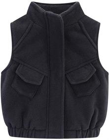 img 4 attached to 👦 7T Boys' Little Fleece Jacket: Sleeveless Outerwear for Stylish Comfort