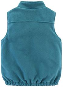 img 3 attached to 👦 7T Boys' Little Fleece Jacket: Sleeveless Outerwear for Stylish Comfort