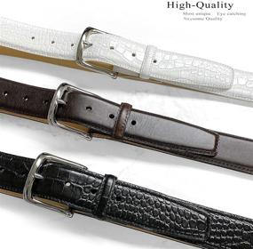 img 2 attached to 🐊 Designer Leather Alligator Men's Accessories - Valley Belts for Dresses