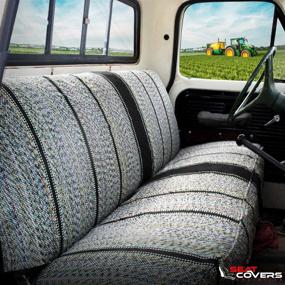 img 3 attached to 🚗 Чехлы Seat Covers Unlimited - долговечные и прочные однотонные черные универсальные автомобильные чехлы на сиденья грузовиков и легковых автомобилей, обеспечивающие надежную защиту.