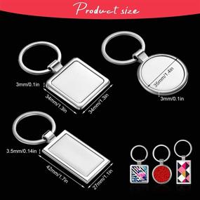 img 1 attached to 🔑 Sublimation Blank Keychain Metal Heat Transfer Keychain Board Rings for DIY Crafts Supplies - Pack of 12, Assorted Shapes