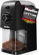 ☕ mueller supergrind burr coffee grinder electric - removable burr, 12 cups, 17 grind settings, 5.8oz capacity, black logo