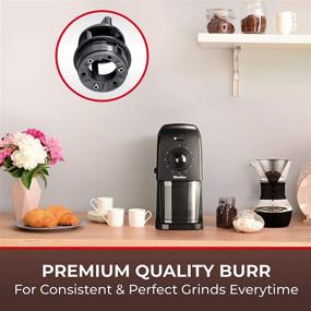 img 2 attached to ☕ Mueller SuperGrind Burr Coffee Grinder Electric - Removable Burr, 12 Cups, 17 Grind Settings, 5.8oz Capacity, Black