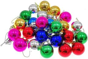 img 3 attached to ALIMITOPIA 24pcs Mini Christmas Ball Baubles, 1.2&#34; Shatterproof Mirror Surface Hang Balls Pendant for Tiny Xmas Tree Decoration - Assorted Colors