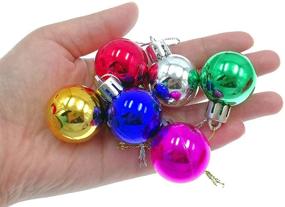 img 1 attached to ALIMITOPIA 24pcs Mini Christmas Ball Baubles, 1.2&#34; Shatterproof Mirror Surface Hang Balls Pendant for Tiny Xmas Tree Decoration - Assorted Colors