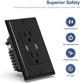 img 2 attached to Outlet Charger Tamper Resistant Receptacles 2Pack