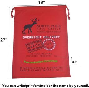 img 3 attached to 🎁 Large Christmas Gift Bags with Personalized Drawstring - Blank Canvas Santa Sacks for Xmas Presents