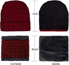 img 2 attached to Stay Warm in Style: Must-Have 3-Piece Winter Beanie Hat, Scarf, and Gloves Set for Men and Women