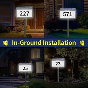 img 2 attached to 🌞 Solar Lighted House Numbers: EnSoleille's Innovative Dual Installation for Waterproof LED Address Signs