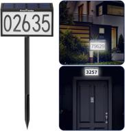 🌞 solar lighted house numbers: ensoleille's innovative dual installation for waterproof led address signs логотип