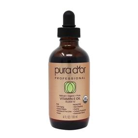 img 4 attached to 🌿 PURA D'OR 100% Pure Organic Vitamin E Oil (4oz / 118mL) with Sweet Almond, Apricot, Jojoba, Argan, Rosehip, Sunflower & Avocado Oil - USDA Certified Organic for Skin Face - Hexane Free - Ideal for Bath Body - 70,000 IU Natural