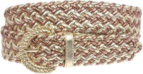 img 1 attached to Inch Wide Metallic Braided Woven Women's Accessories for Belts