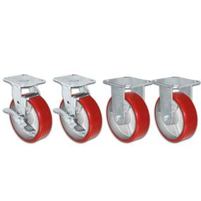 img 1 attached to Swivel Caster Polyurethane Brakes Casters
