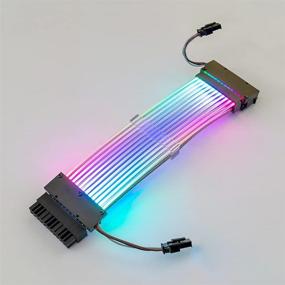 img 4 attached to Набор кабелей-удлинителей RGB для 24-контактного материнского разъема ATX для игрового компьютерного корпуса (24-контактное Питание ПК)