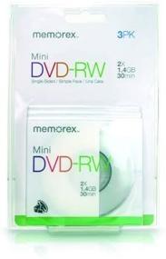 img 4 attached to 📀 Mini DVD-RW 1.4 GB 30 min. (3-Pack) by Memorex