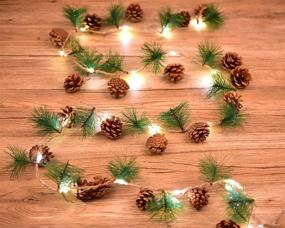 img 1 attached to LSKYTOP Christmas Greenery Decoration Operated Seasonal Decor for Wreaths, Garlands & Swags