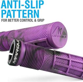 img 3 attached to MARQUE Race Mountain Bike Handlebar Grips - Ultimate Grip & Control for MTB and BMX Bicycles with Non-Slip, Knurly Gritty & Half Waffle Patterns