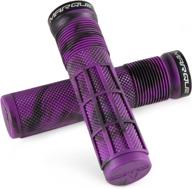 marque race mountain bike handlebar grips - ultimate grip & control for mtb and bmx bicycles with non-slip, knurly gritty & half waffle patterns logo