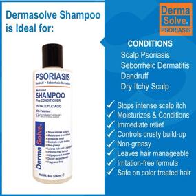 img 2 attached to 🧴 DermaSolve Scalp Psoriasis & Dandruff Shampoo and Conditioner, Seborrheic Dermatitis Treatment - Naturally Soothes and Moisturizes Itchy Flakey Inflamed Skin, Provides Effective Relief