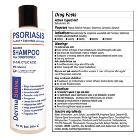 img 3 attached to 🧴 DermaSolve Scalp Psoriasis & Dandruff Shampoo and Conditioner, Seborrheic Dermatitis Treatment - Naturally Soothes and Moisturizes Itchy Flakey Inflamed Skin, Provides Effective Relief