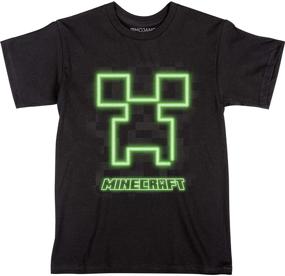 img 2 attached to 👀 Eye-Catching JINX Minecraft Neon Creeper Face Boys' Tee Shirt