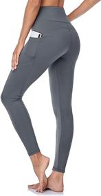 img 4 attached to 🩳 GAYHAY High Waist Yoga Pants for Women with Pockets - Tummy Control, Workout & Running Capri Leggings - 4 Way Stretch Yoga Tights