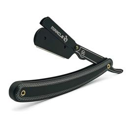 img 3 attached to Revolutionary MIRACLE Stainless Steel Straight Edge Razor for Men: The Ultimate Black Shavette Barber Razor and Disposable Straight Razors