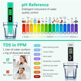 img 2 attached to 🔬 High-Precision PH Meter and TDS Combo, 0.01 Pocket Water Tester Kit - 6 Pack for Accurate Testing of Drinking Water, Aquariums, Swimming Pools, Hydroponics - Ideal for SEO