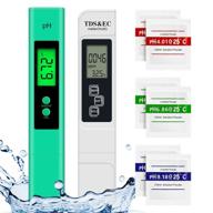 🔬 high-precision ph meter and tds combo, 0.01 pocket water tester kit - 6 pack for accurate testing of drinking water, aquariums, swimming pools, hydroponics - ideal for seo logo