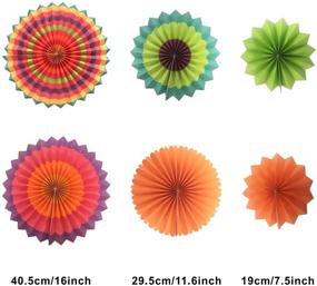 img 1 attached to 🎉 Birthday Decorations Kit: Banner with Tissue Pom Poms, Paper Flowers, Fans & Garlands String Polka Dot - 10pcs Pom Poms & 6pcs Paper Fans