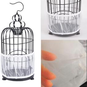 img 2 attached to 🦜 Durable Breathable Washable Mesh Seed Catcher - Large Size Bird Cage Cover for a Peaceful Good Night's Sleep (4 Colors)