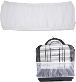 img 4 attached to 🦜 Durable Breathable Washable Mesh Seed Catcher - Large Size Bird Cage Cover for a Peaceful Good Night's Sleep (4 Colors)